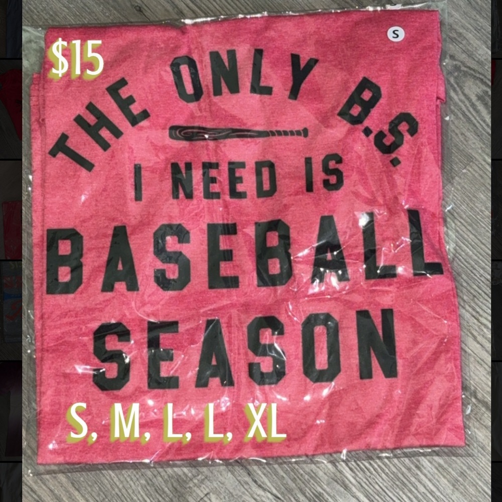 Red Baseball Season Graphic T-Shirt